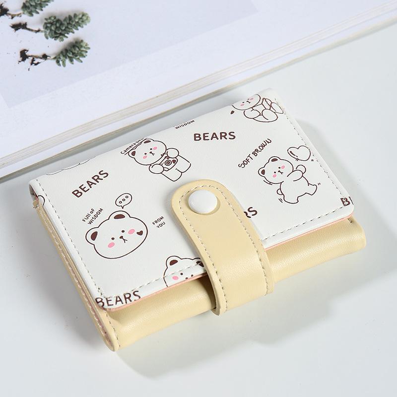 Korean Style Cute Cartoon Wallet for Women and Girls – Short, Multi-Card, Coin Purse