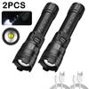 High Strong Power Led Flashlights 2000LM Tactical Torch with Display Light USB Charging Camping Fishing Emergency Zoom Lantern