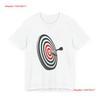POP Culture Classics Bullseye Jersey  T Shirt Vintage Washed Versatile Soft Top For Everyday Wear Breathable Stretched