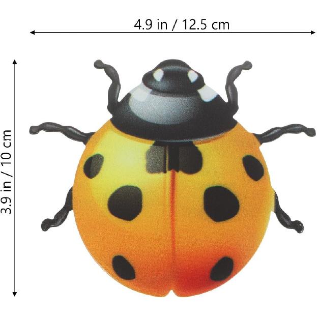 MERRYHAPY 3pcs Wall Wrought Iron Pendant Garden Decor Metal Ladybug Garden Wall Art Lawn Decorations Outdoor Yard Iron Animal Decor Hanging Wall Art