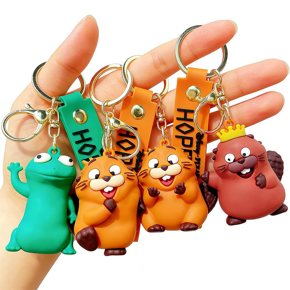 Animation Hot Hoppers Series Keychain Beaver Transformation Plan Pendant Anime Merchandise Birthday Gifts For Kids Adults Children's Birthday Gift