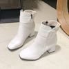 Damenschuhe Seitenreißverschluss Damenstiefel 2026 Mode Spitze Warm und Elegant Schnalle Hohe Qualität Kurzes Fleece Knöchelhohe Stiefel