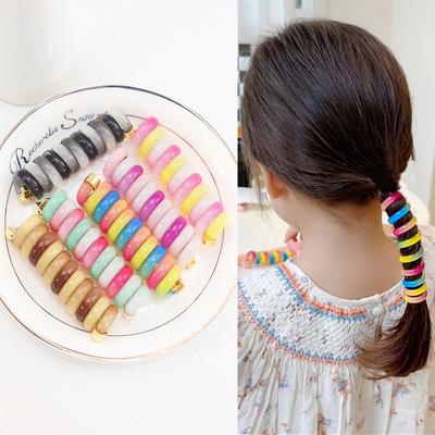 Rainbow Elastic Rubber Bands For Children Girls Telephone Wire Hair Ties Hairbands Hair Rope Ponytail Hair Accessories