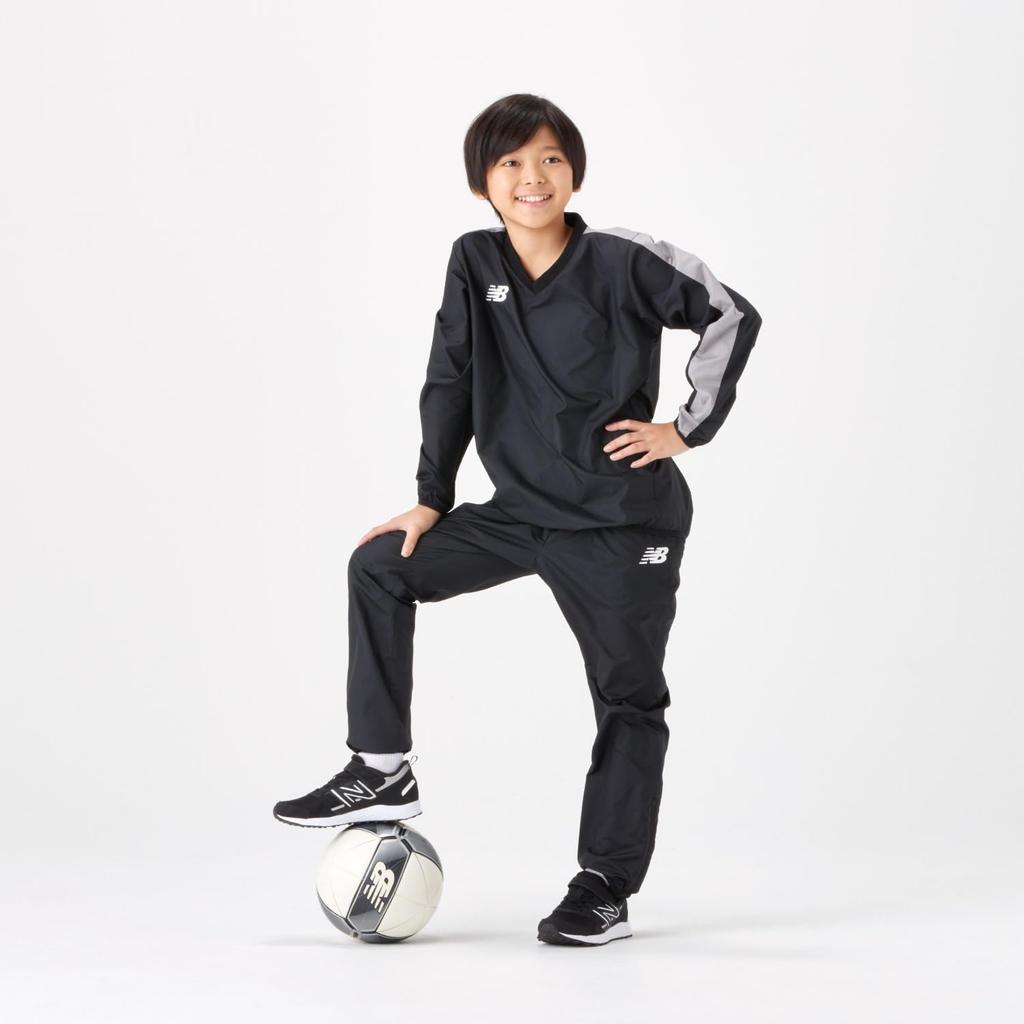 Soccer Junior Piste Jacket Junior Dry Sweat Absorbent Quick Drying Kids BK 150 [New Balance] Children's (JJTF9407) (Black)