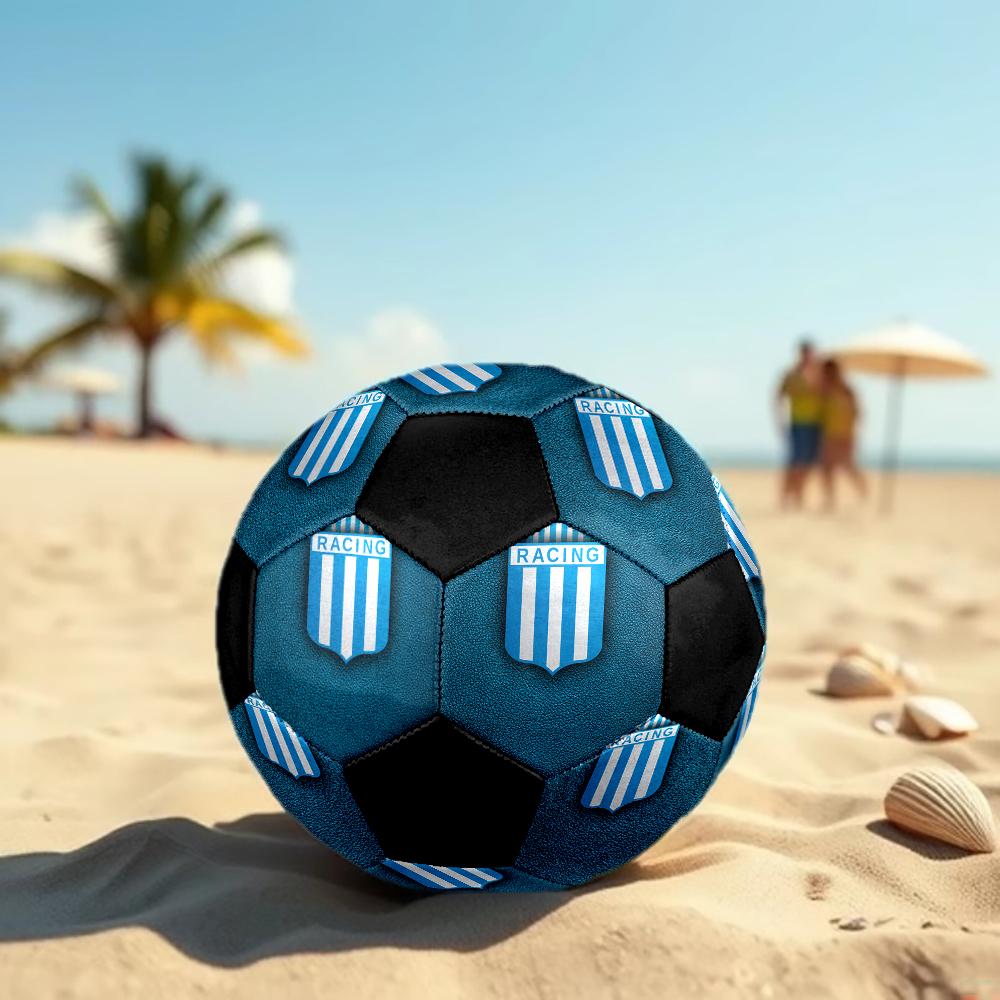 SIZE 5 Racing Club de Avellaneda Soccer Ball Colorful All Ages Machine Stitched PVC Competition Ready Durable High-Bounce
