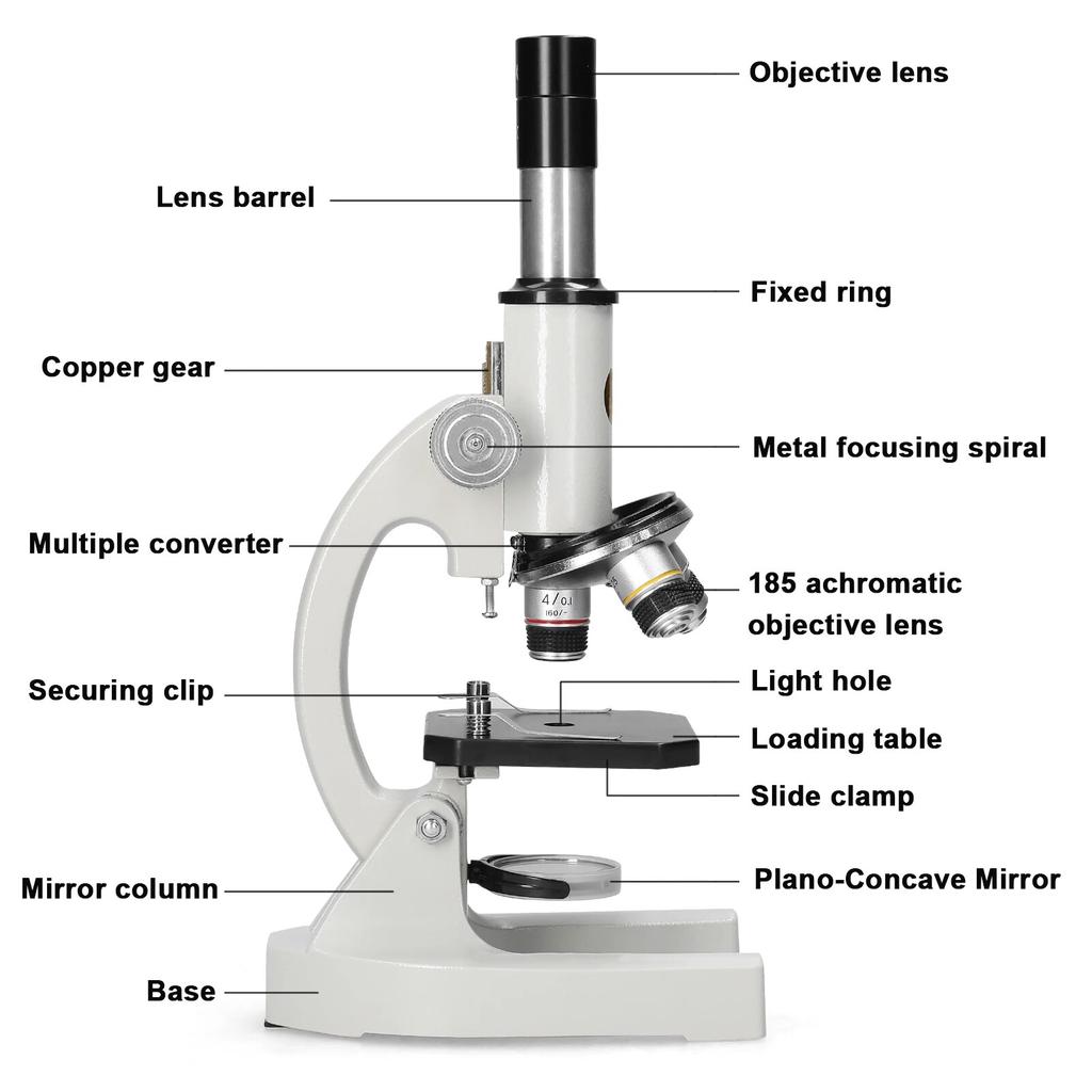 64X-2400X Monokulares optisches Mikroskop, Grundschulkinder, Wissenschaft, Biologie, Mikroskop, digitales Monokularmikroskop, Geschenke
