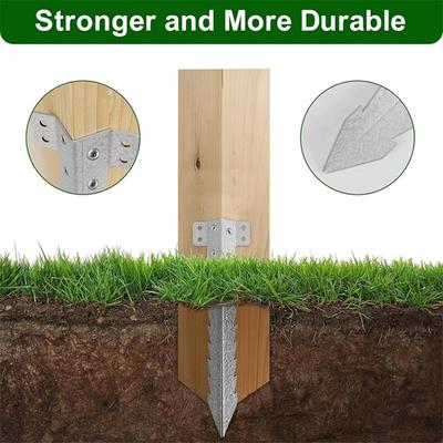 10'lu Paket Ağır Hizmet Sabitleme Kazığı Ahşap Galvanizli Çelik Metal Köşe Ahşap Kazıklar Travers Kazıkları Araba Yolu Bahçe Kenarlığı İçin