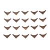 DRELD 20Pcs Antique Bronze Book Scrapbooking Albums Menus Folders Collar Corner Protectors Guard Metal Crafts Hone Decor 22*22mm