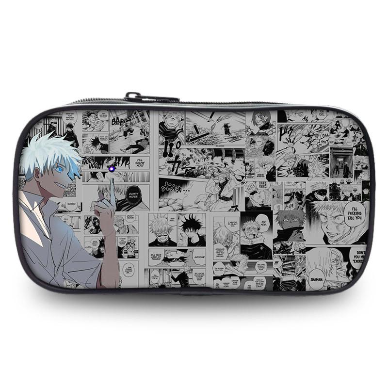 Jujutsu Kaisen Highcapacity Pen Pouch Durable Oxford Fabric Anime Holder Stationery