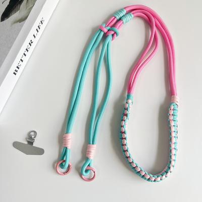 Handgeflochtene Krapfen-Zwirbel Lanyard Feste Karte Farbkontrast Diagonales Schulter-Lanyard Handy-Lanyard Langlebiges Lanyard