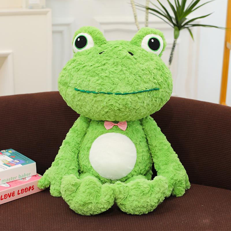 Green Frog Plush Toy - Large Soft Doll for Girls, Sleeping Hug Pillow