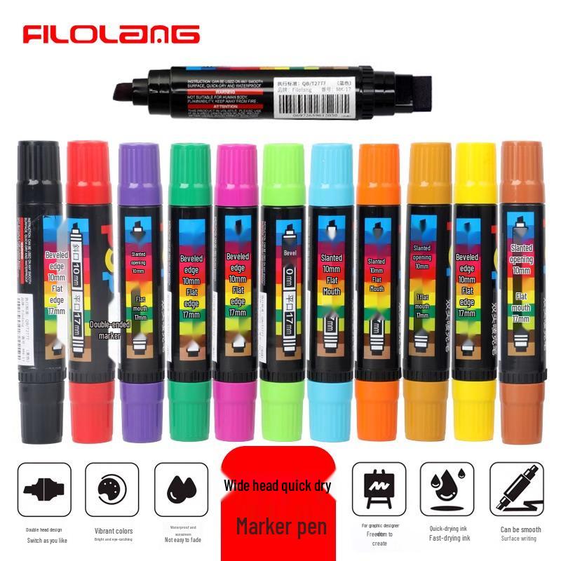 Feiluo Lang POP Double-headed Refillable Marker Pen for Posters and Advertising