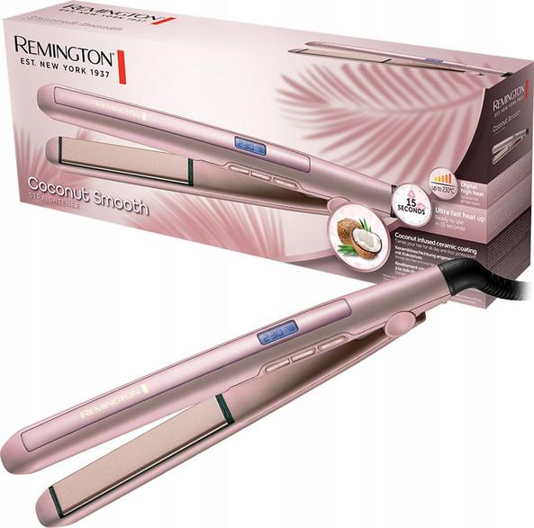 REMINGTON S590 Hair Straightener, Coconut Smooth