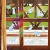Cartoon Animal Cat Laser Colorful Glass Door and Window Background Beautification and Decoration Window Stickers
