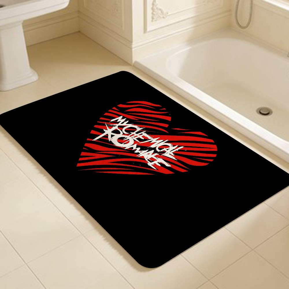 Emo Band My Chemical Romance Rock Band Floor Mat Rectangle Anti-slip Home Soft Badmat Front Door Indoor Outdoor Mat Welcome