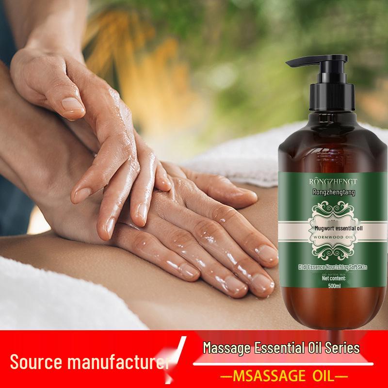 Olio Massaggio Erboristico Assenzio Zenzero per Calore e Nutrizione Totalmente Corpo - Ideale per Gua Sha e Saloni di Bellezza.
