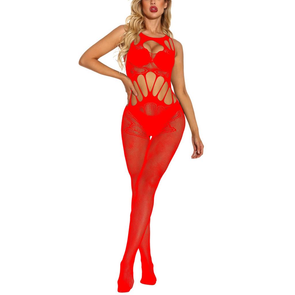 Ladies Sexy Lingerie Multicolor Lace Hollow Out Bag Hip Big Elastic Mesh Suit