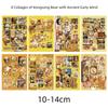 8 Stück Antikstil Rilakkuma Schnittfolien-Sticker Niedlich Beliebt Einfach und Kreativ Verpackungsmaterialien Wasserdichte Aufkleber