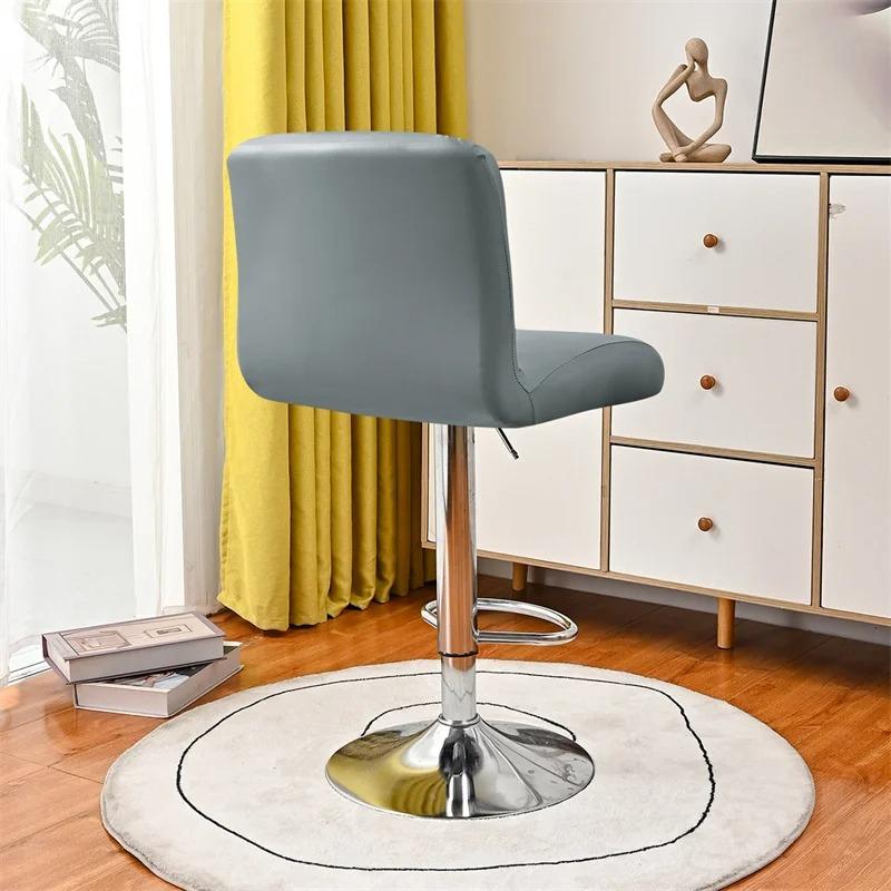 1 Pezzo Coprisedia Sgabello da Bar in Ecopelle Coprisedie Sedia da Pranzo Elastico Coprisedie Sedia con Schienale Basso Arredamento Ufficio Cucina Casa