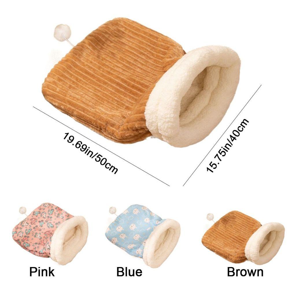 Pocket Type Cat Sleeping Bag Plush Kitten Quilt Bed Pet Supplies Cat Nest  Winter