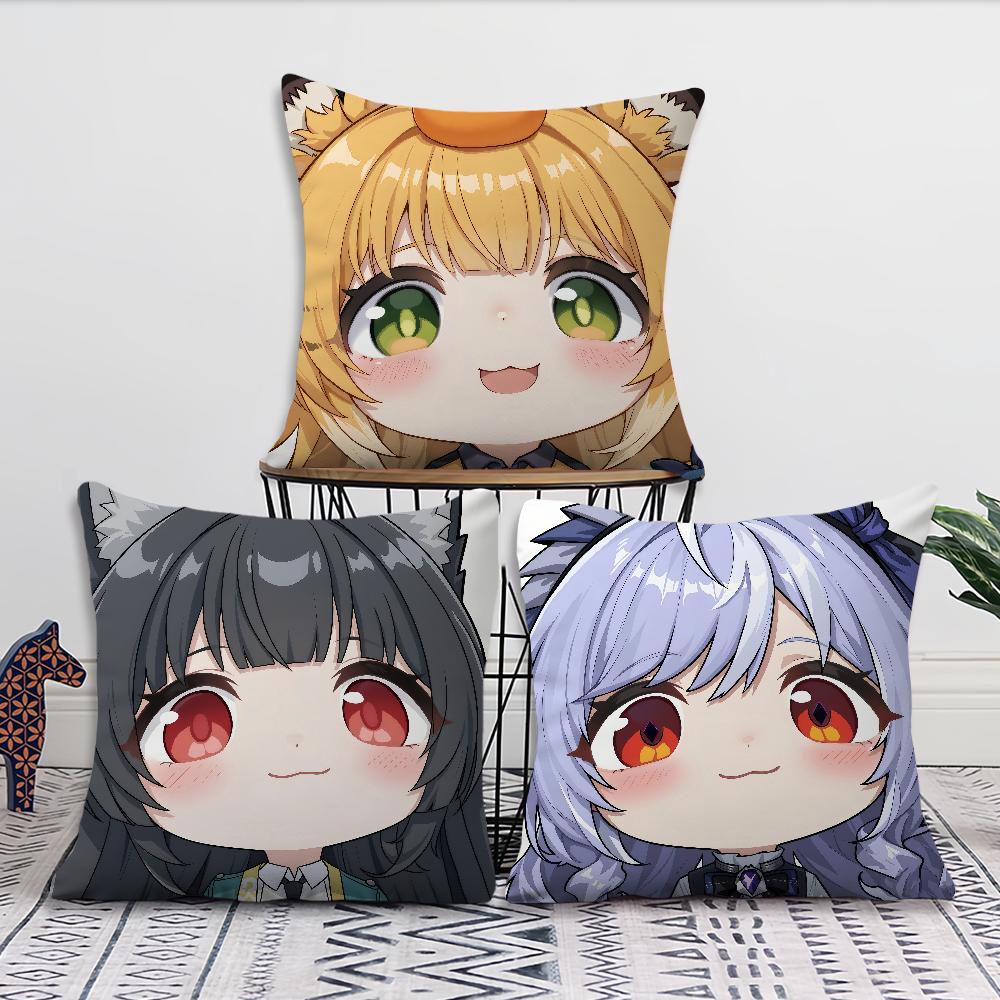 kawaii ZZZ Zenless Zone Zero chibi Ju Fufu Comfortable soft Pillow Case for Sofa Living Room Home office Decor Protective Covers