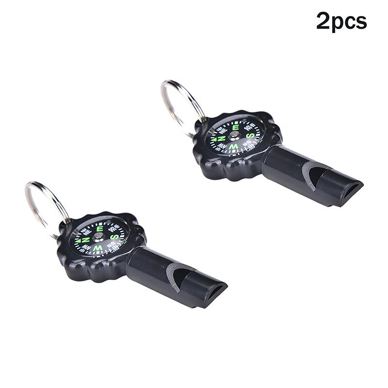 Survival Whistle With Compass Outdoor Multifunctional Tool Multifunctional Tool Loud Whistle 2 In1 Clear Sound For Kayaking