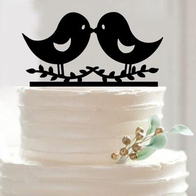 Wedding Engagement Love Birds Acrylic Cake Topper