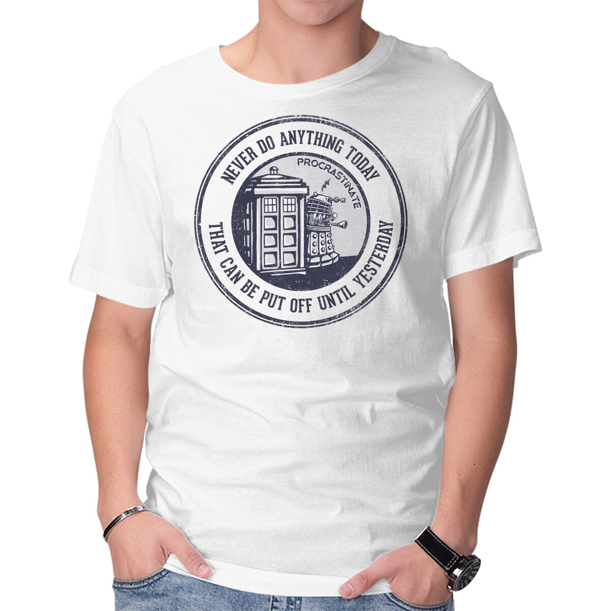 Unisex Crew Neck T-Shirt Procrastinator Graphic Short Sleeve Casual Tee XXXXL