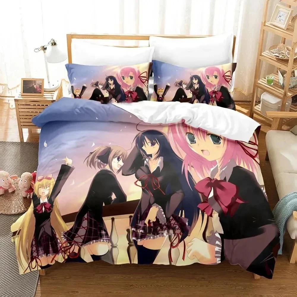 Anime Student Councils Discretion Bedding Set,Duvet Cover Bed Set Quilt Cover Pillowcase,King Queen Twin Size Boys Girls Adults