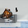 Nativity Scene Sculpture Table Centerpiece Acrylic Ornament Cat Statue Resin Desktop Figurine