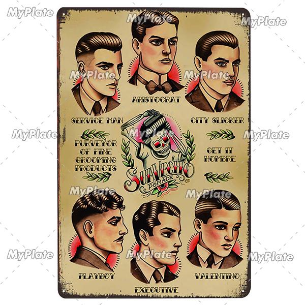 Barber Rules Metal Sign Tin Sign Vintage Decor Room Decoration Metal Plaque Man Cave Bar Sign Poster Home Decor