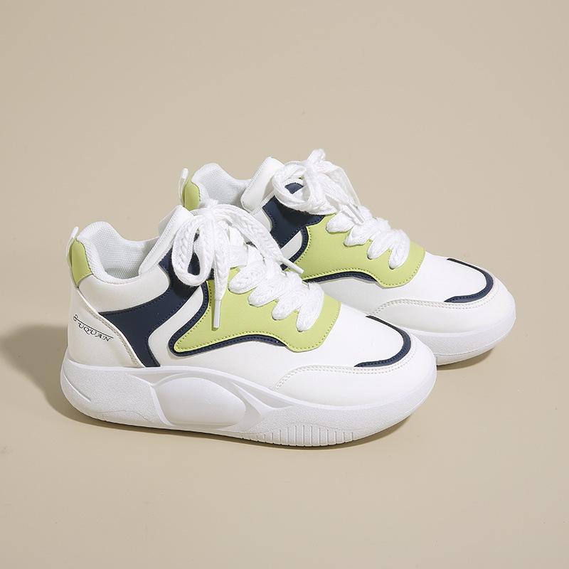 

2025 spring little white shoes new Korean version ins female students height increase platform sports board shoes casual shoes female K8639 35