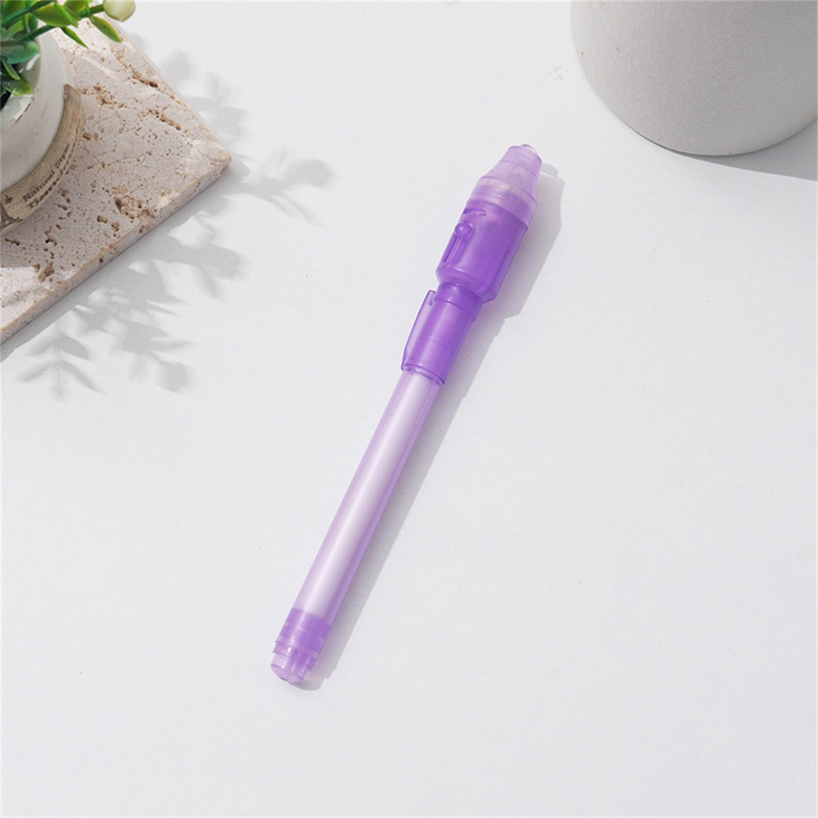 

Светящаяся ручка фиолетовая 2 в 1 УФ черная ручка для рисования чернилами обучающие игрушки для детей 1 мл One Size фиолетовый