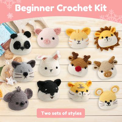 Knitting Crochet Hook Set Handmade DIY Craft Sewing Tool Animals Crochet Kit Portable Sewing Knitting Tools Valentine's Day Gift