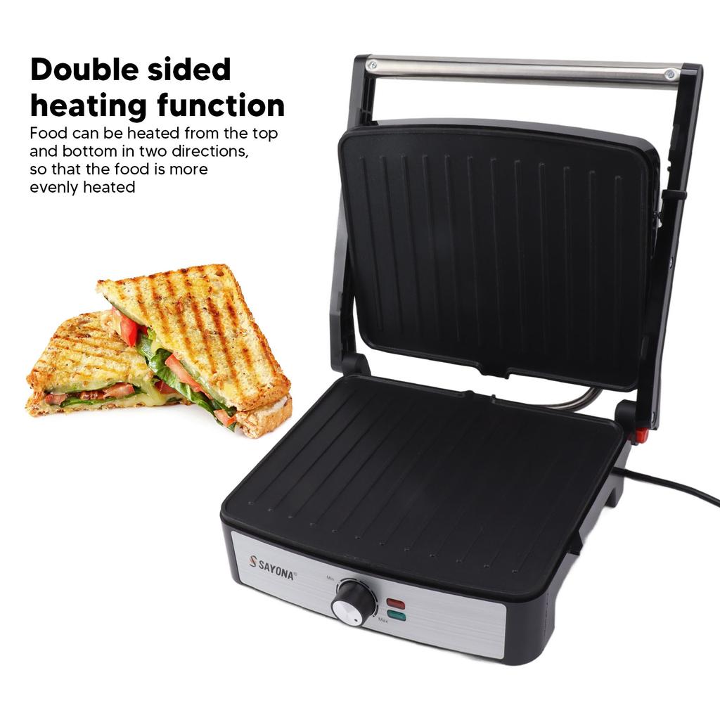 Elektrischer Sandwichmaker Panini 2200W Waffeleisen Kochen Küchengeräte Frühstückswaffeln Maschine Antihaft-Eisenpfanne