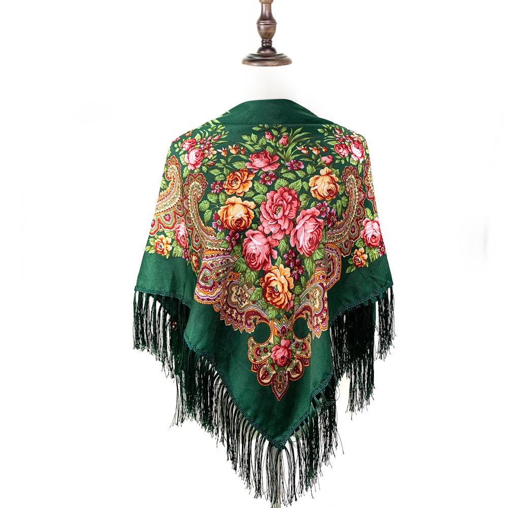 Bohemian Ethnic Tassel Floral Scarf - Year-Round Versatile Wrap