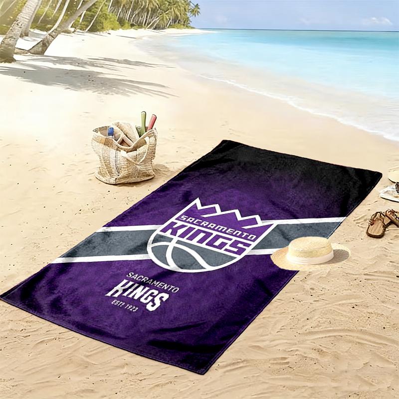 Sacramento Kings Print Beach Towel, Large Soft Quick Dry Towel for Beach Camping Swimming