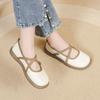 Fashion Kawaii Round Toe Woman Flats Loafers Low Heel Elegant Cute Summer 2025 with Discount Trend Casual Genuine Mark Shoes for Women