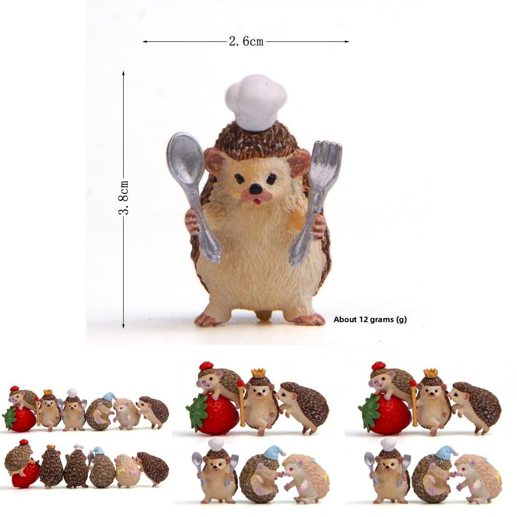 Hedgehog Resin Figurine Miniature Garden Decor For Birthday Gift And Home Office