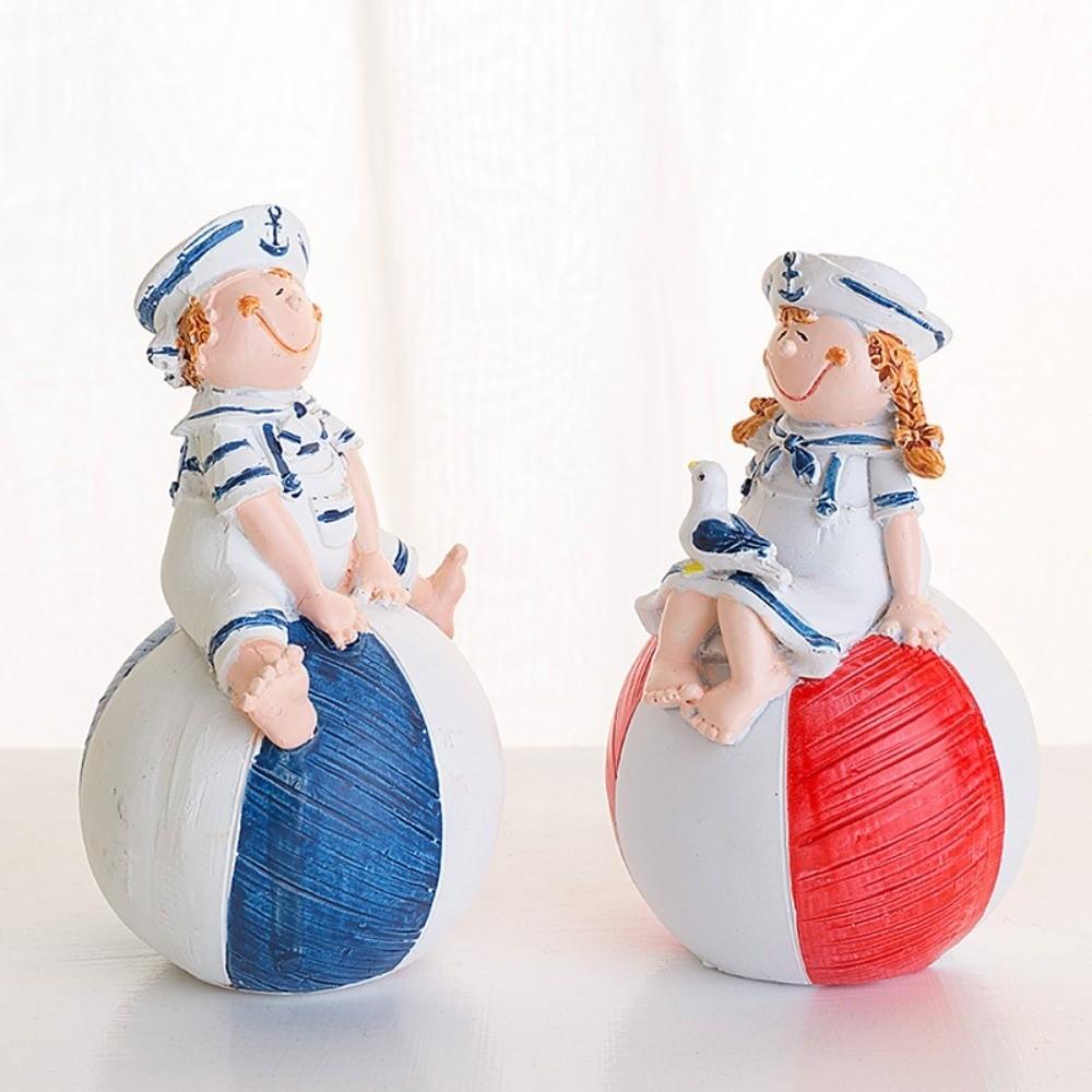 Meeresmotto Salutpuppe Schmuck Harz Handwerk Paar Figur Modell Eingang