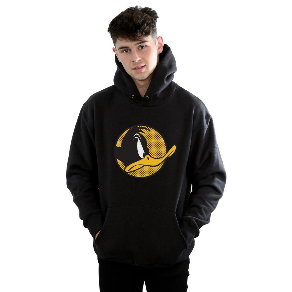 Looney Tunes Mens Daffy Duck Dotted Profile Hoodie