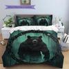 Roaring Bear Pattern Bedding Quilt Set  Home Decoration  Gift (1 * duvet cover + 2 * pillowcase  without core)