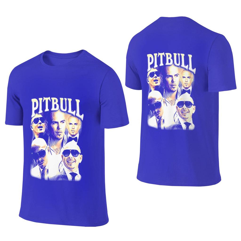 Pitbull Mr Worldwide Vintage Instagram-stil Vändbar T-shirt Fitness Fritid Färgbeständig T-shirt