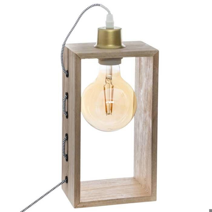 Lampe "Iwata" bois naturel H28cm - Atmosphera createur d'interieur