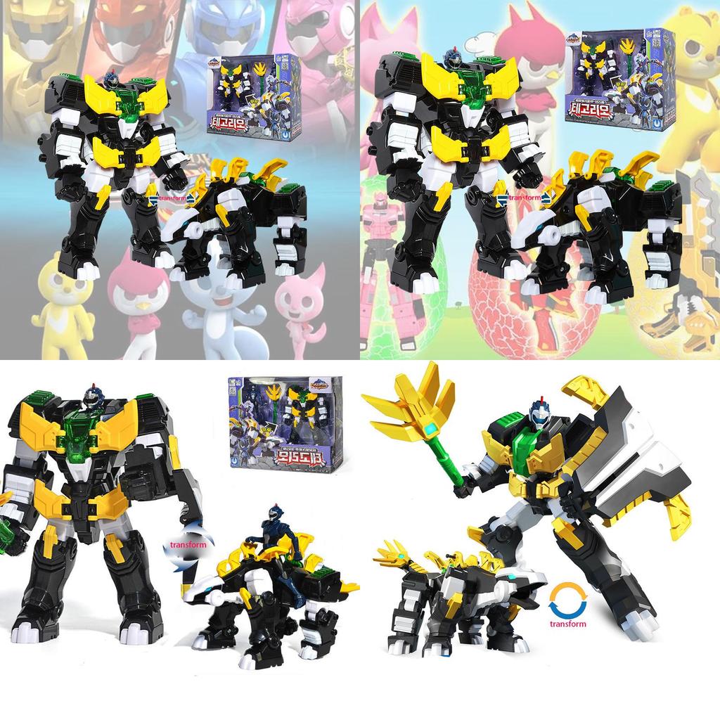 Mini Special Forces Super Dinosaur Power 2 Beast King Power 4 Transforming Mech Armor Children's Toy Abs Material