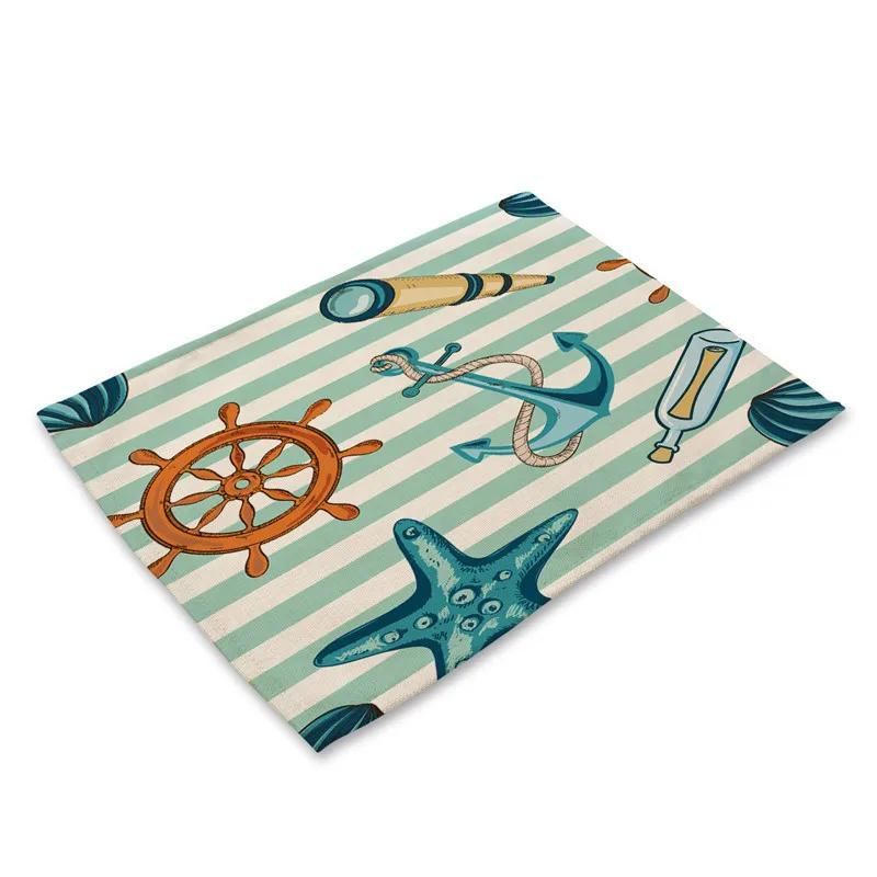 

Nautical Theme Placemat Ocean Animal Table Mat Washable Place Mat for Kitchen Dining Holiday Party Home Decor,House Warming Gift 2pcs 30x45cm