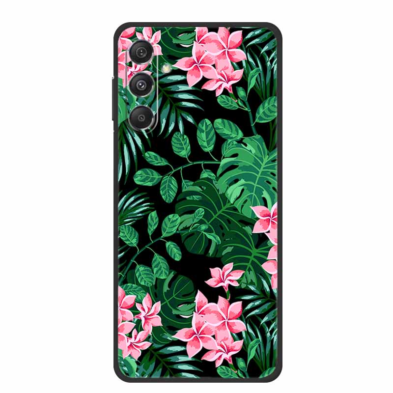 Phone Case For Samsung Galaxy A17 5G Soft TPU Silicone Cover For Samsung Galaxy A 17 Capa Bumper Cartoon Flowers Shell Protector