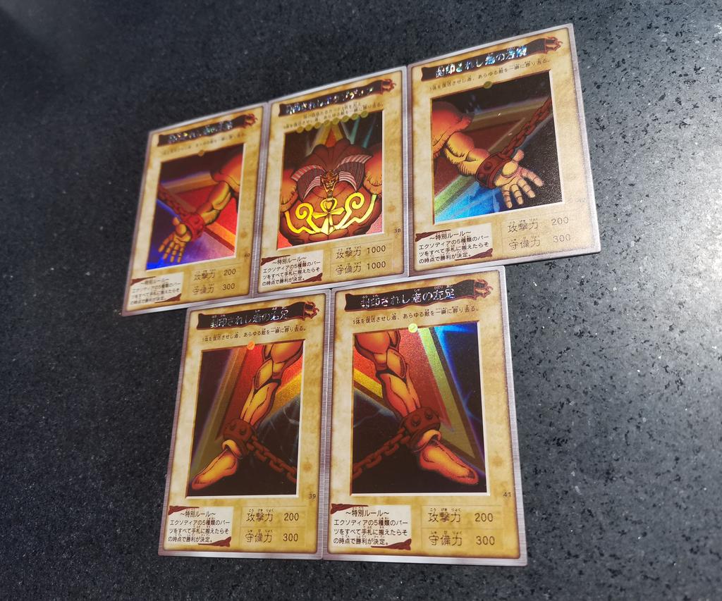 5pcs/set Diy Yu-Gi-Oh! Exodia The Forbidden One Self Control Collect Signature Trading Flash Card Anime Cartoon Gift