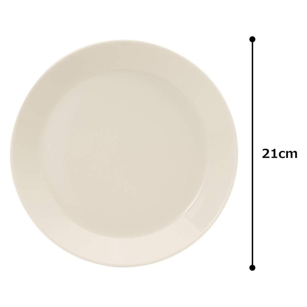 Iittala Porcelain Teema Plate Flat, White, 21cm