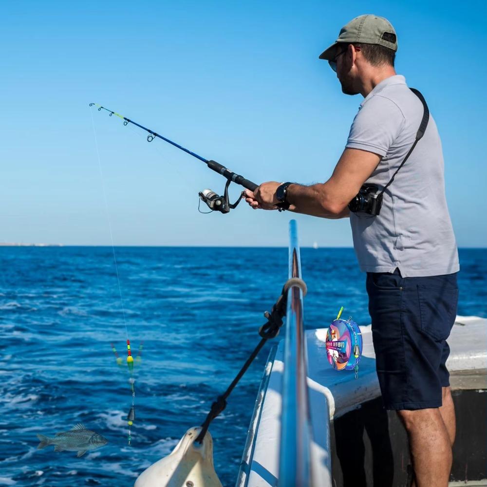 Set di Canna da Pesca Automatica Bobber per Lanci Facili Galleggiante Che Cambia Colore Accessori da Pesca